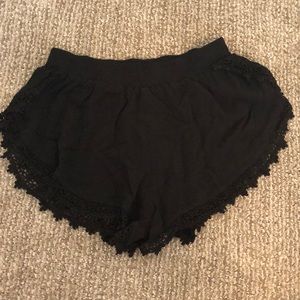 Black flowy shorts
